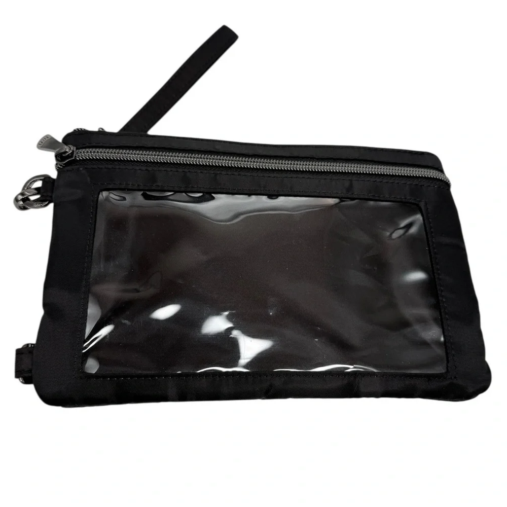 Lug peekaboo nylon Quilted Black Wristlet Clutch travel, organize